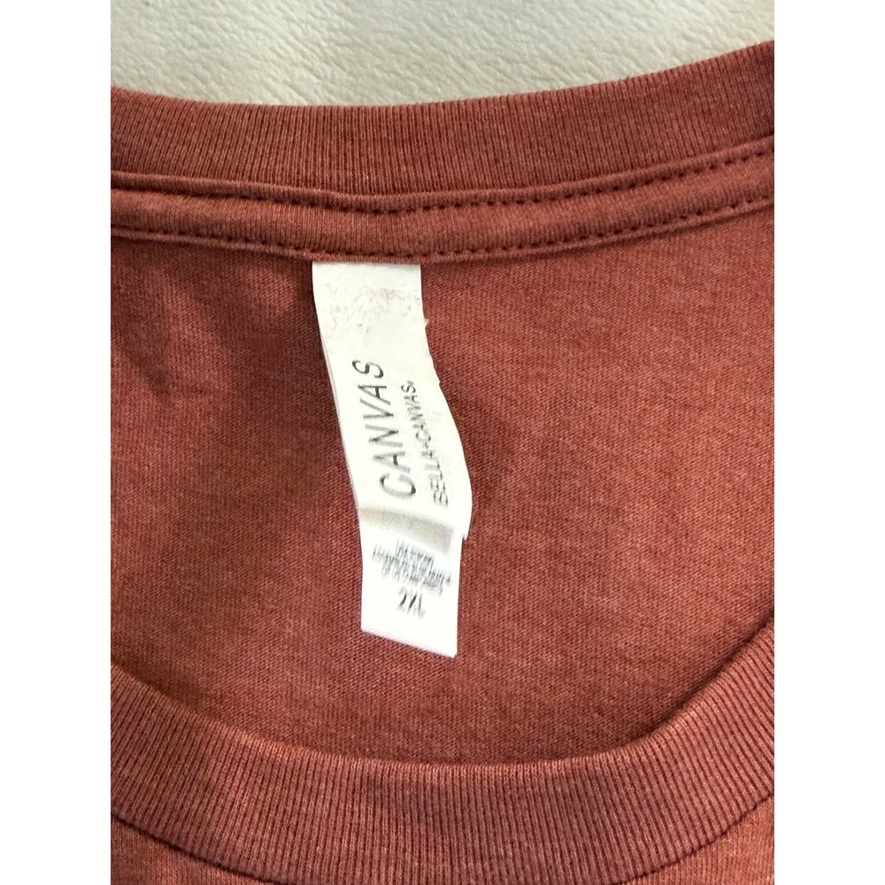 Y2K Friends Rachel Green Trifle Recipe Graphic Tee Rust Orange Bella Canvas 2XL - Picture 4 of 6